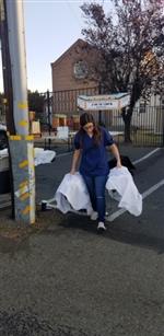 students assisting in "The Big Fix" 